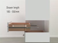 Features + dimensions of ball-bearing part ext. runners, 17mm groove: Do-It-Yourself with Hettich