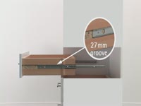 General information on ball-bearing part ext. runners f. 27mm groove: Do-It-Yourself with Hettich