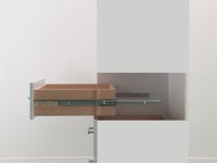 Features + dimensions of ball-bearing part ext. runners, 27mm groove: Do-It-Yourself with Hettich