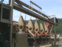 Twin-Cut sawmill bunk operation