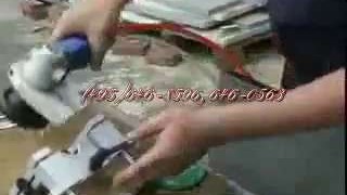 Так полируют фаски (профиль) на граните, мраморе, кварцевом агломерате прямо на объекте.
