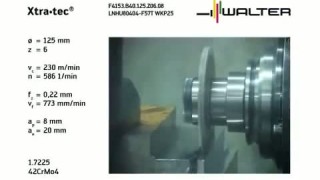 Фрезерование дисковой фрезой Walter