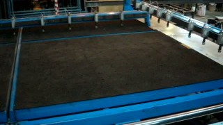 работа автоматического 2-х координатного стола для раскроя стекла ALBA 3526