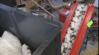 Промышленный шредер WEIMA Spider 1500 H. Измельчение нейлона.