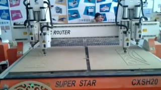 фрезерный станок с чпу для 2 двери одновремнно