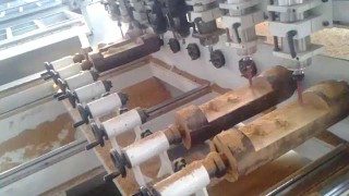 деревообрабатывающий токарный станок с 8 головках с чпу