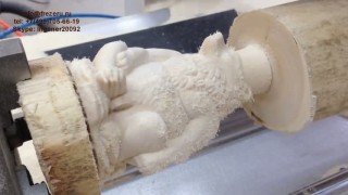 83 Получистовая и чистовая обработка 3д модели STL на четырехкоординатном станке в реальных условиях производства