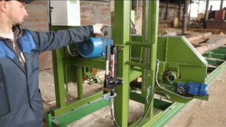 Ленточная пилорама PL-6500 в работе