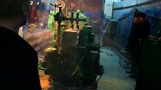 видео работы четырехстороннего станка СЧ-3425 (сечением бруса 250 х 340 мм)