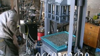 Гидравлический пресс для тротуарной плитки и шлакоблока