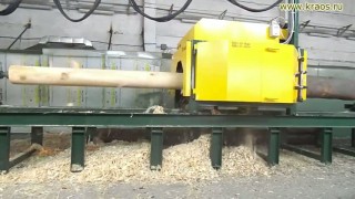 Работа автоматического оцилиндровочного станка ОЦС-4АМ