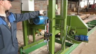 Ленточная пилорама PL-6500 в работе