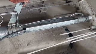 Домкрат PAUL для натяжения арматурных стальных канатов, арматуры, проволоки