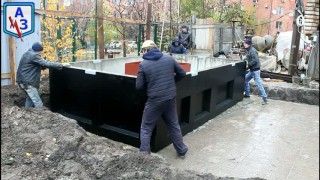 Установка БКТП на стройплощадке