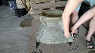 Форма Вазона W-5 для производства бетонной вазы