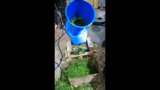 Измельчение свежескошенной травы