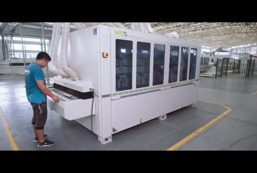 Автоматический рельефно-шлифовальный станок проходного типа MSE-KING М7 1300 V2H2R2, MSS