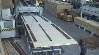 Производство X-Lam-панелей (гидравлический пресс)