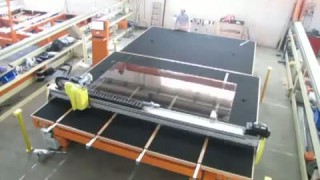 RUBI 303BA- Стол раскроя стекла с системой загрузки и столом разлома