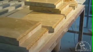 Изготовление Камина из мрамора. 2-я серия (мастиковка)