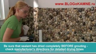 Монтаж мозаики из гальки