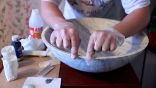 Реставрация раковины из мрамора Carrara. часть 2