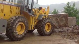 XIAJIN машины, 16 тонн вилочный погрузчик погрузчик работает в GUILIN QUARRY