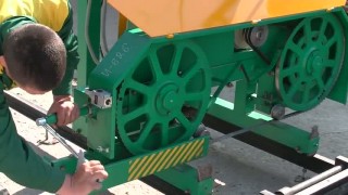 Натяжение пилы на ленточной пилораме