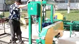 Работа на ленточной пилораме видео