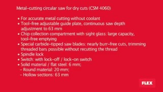 Дисковая пила по металлу Flex CSM 4060