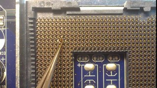 Как починить socket LGA, восстановление ножки (How to fix LGA socket pins)