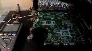 Ремонт материнской платы Toshiba Satellite L755 (Toshiba Satellite L755 motherboard Repair)