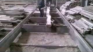 Дисковая пилорама, углопильный станок Гепард в работе