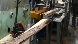 видео работы станка ГКД-150 по переработке горбыля за один проход в обрезную доску - 2