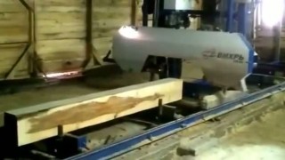 Пилорама ленточная СЛ-80 в работе