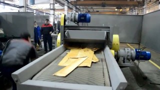 Испытание шредера ШГ 10 на влажном шпоне