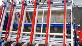 Роторный пресс для бруса и щита с тремя пресс-секциями