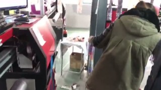 Принтер - машина для печати рисунка по всему носку