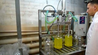 Дозирование 5 литровой ПЭТ-бутылки аппаратом Progress 2\5