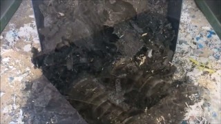 Измельчение мягкой кровли. Промышленный шредер ШДП