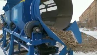 Мобильный барбанный грохот для просева песка МБГ-100