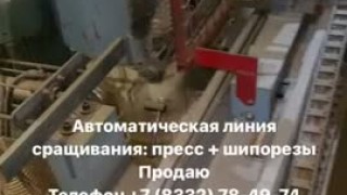 Автоматическая линия сращивания: пресс + шипорезы