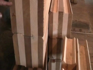 Клееный стеновой брус из термообработанной ламели.